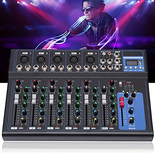 Console de mixage sonore 7 canaux avec égalisation audio précise