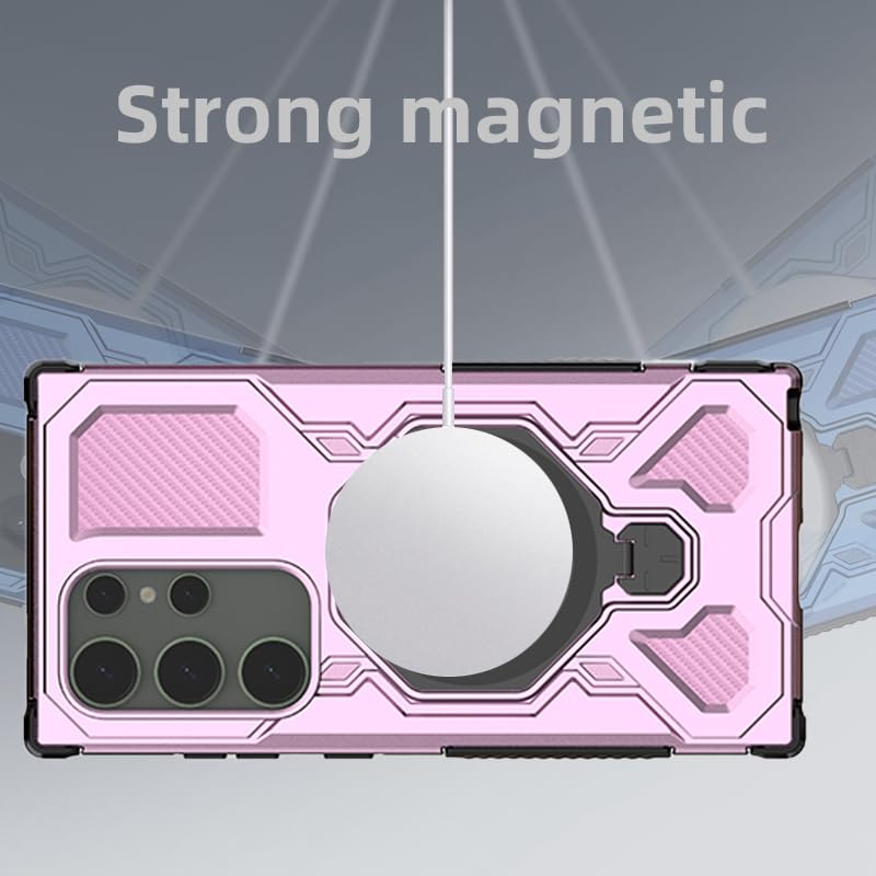 Coque Samsung S24 Ultra antichoc rose pour éviter les bris d'écran