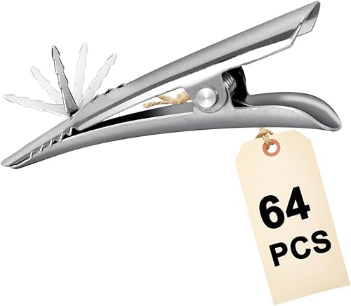 64 mini clips de metal para manualidades, clips pequeños para manualidades, clips de resorte para flores artificiales, tarjetas de bricolaje, fotos,