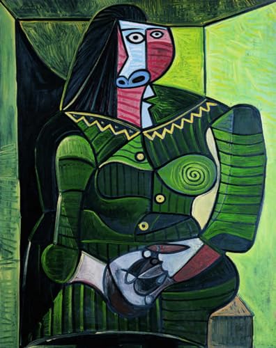 Peinture sur toile Picasso Femme assise | Affiche art abstrait décoration