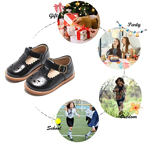 Image of Felix & Flora Toddler Little Girl Princess Dress Shoes-Mary Jane Flats for Girl Party School Shoes