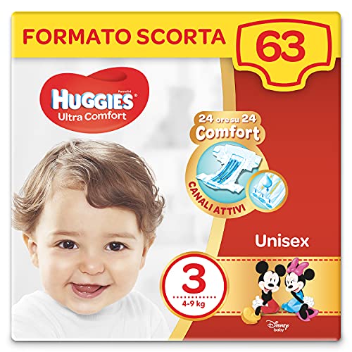 Huggies Pannolini Ultra Comfort, Taglia 3 (4-9