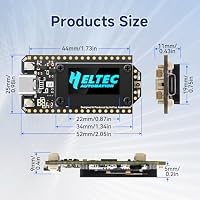 2Pcs ESP32 LoRa V4 Development Board with ESP32-S3 SX1262 LoRa Module 0.96" OLED Display WiFi Bluetooth 2MB PSRAM 16MB Flash Supports GPS & Solar LoRa Antenna for AR duino Meshtastic LoRaWAN IOT – Ansicht 8