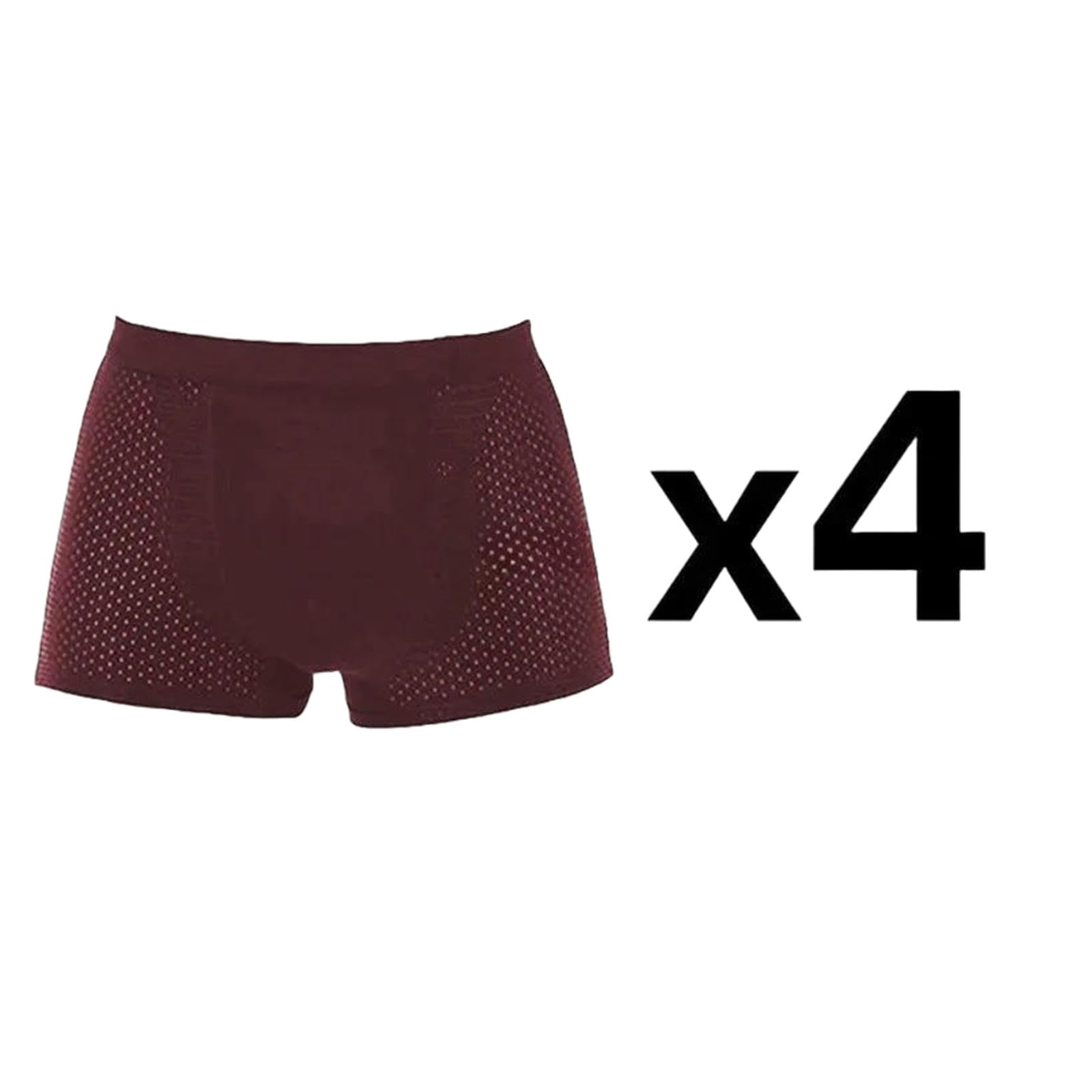 Boxer Uomo Confezione da 4 con Custodia A U, Mutande Quotidiane, Ventilato, Antiodore, Traspirante, Elasticizzato, Intimo Maschile Quotidiano-e-Asiatico XXL 60-72 kg-4 Pezzi