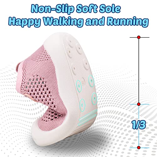 Charrost Toddler Baby Girl Boy First Walking Shoes Checkered Sneakers Sizes 3/4/5/6/7/8T. Soft, Cute,Flexible for First Walkers. Non-Slip, Slip On, Wide Toe Box Indoors Outdoors4