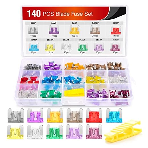 Nilight - 50014R 140pcs Low Profile Mini Blade Fuse Assortment, 2A 3A 5A 7.5A 10A 15A 20A 25A 30A 35A 40A Mini Blade Fuses for Car Boat Truck SUV Automotive