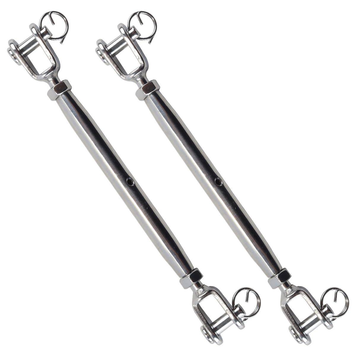Ubric 2 PCS Stainless Steel Shroud Tensioners, M6 Tensioner Screw for Sailing Boat, Awning Canopy（M6）