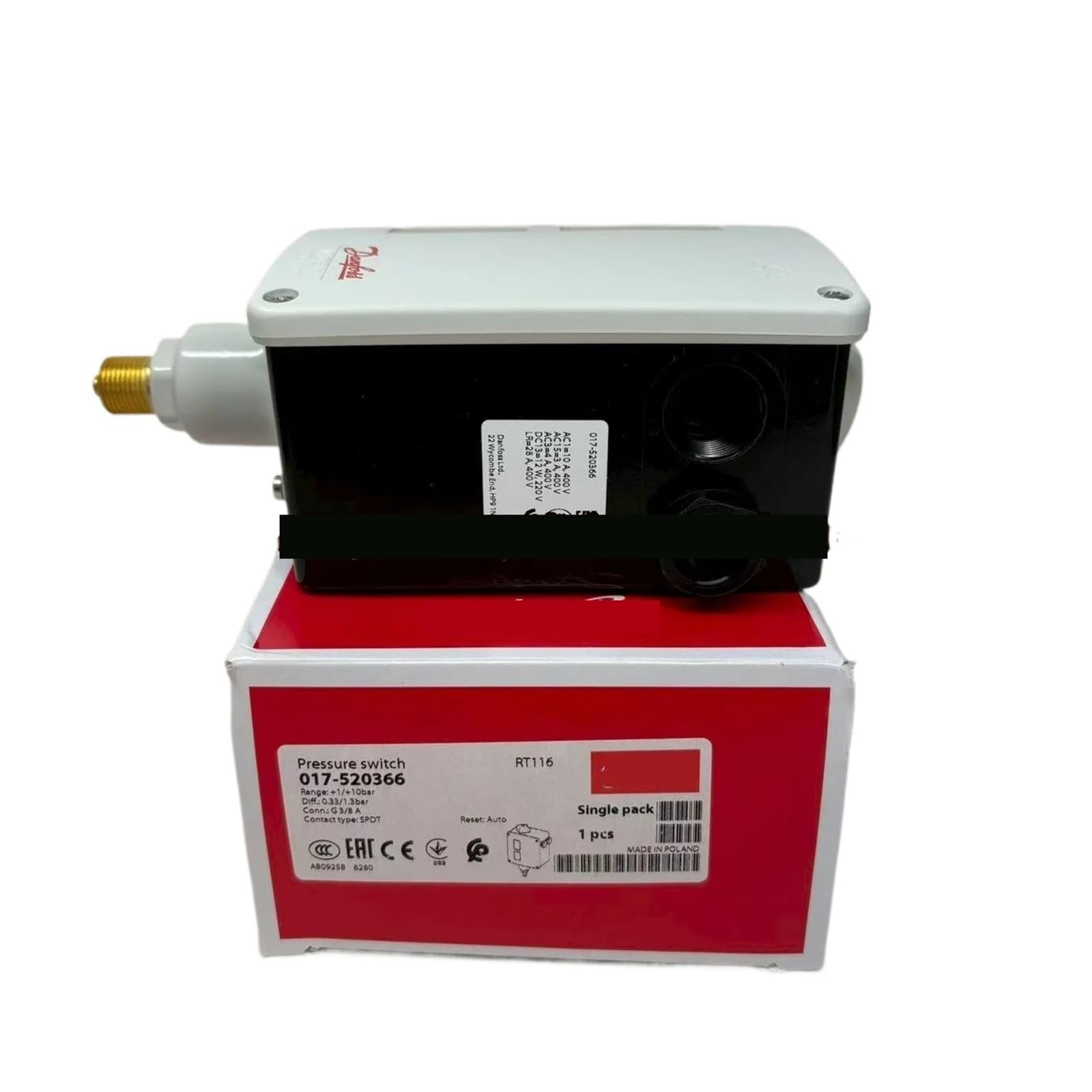 RT116 Pressostat résistant 017-520366 pour éviter les surpressions de fluide