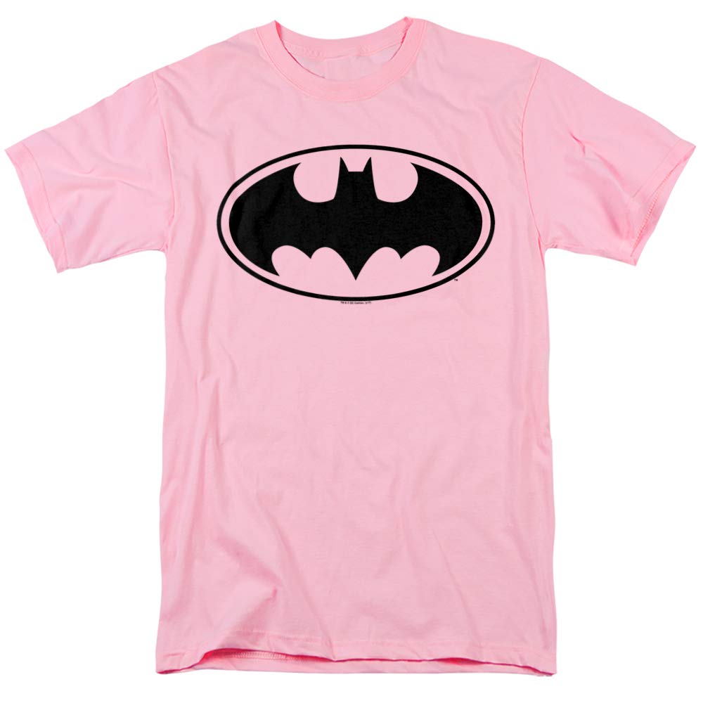 Classic Pink Batman Logo T Shirt & Stickers