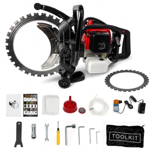 63CC 2 Stroke Gas Ring Concrete Saw with 216 inch Blades