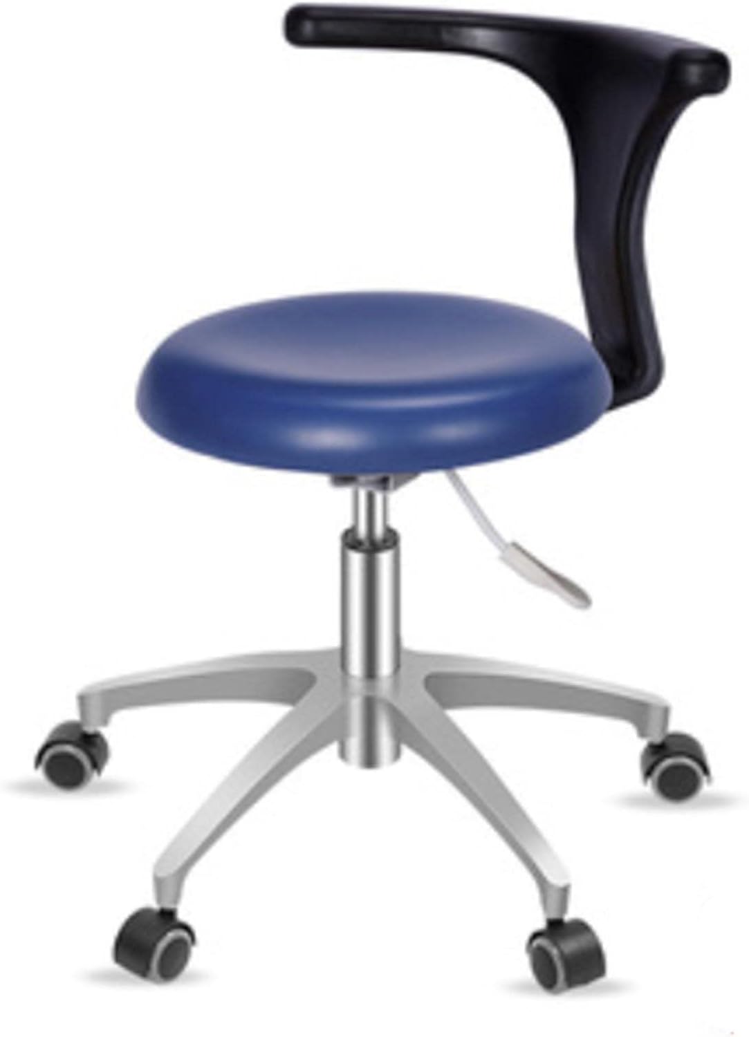Adjustable Dentist Chair Medical Stool Dental Assistant Stool 360  Rotating Beauty Nurse Stool PU Leather with Backrest,B