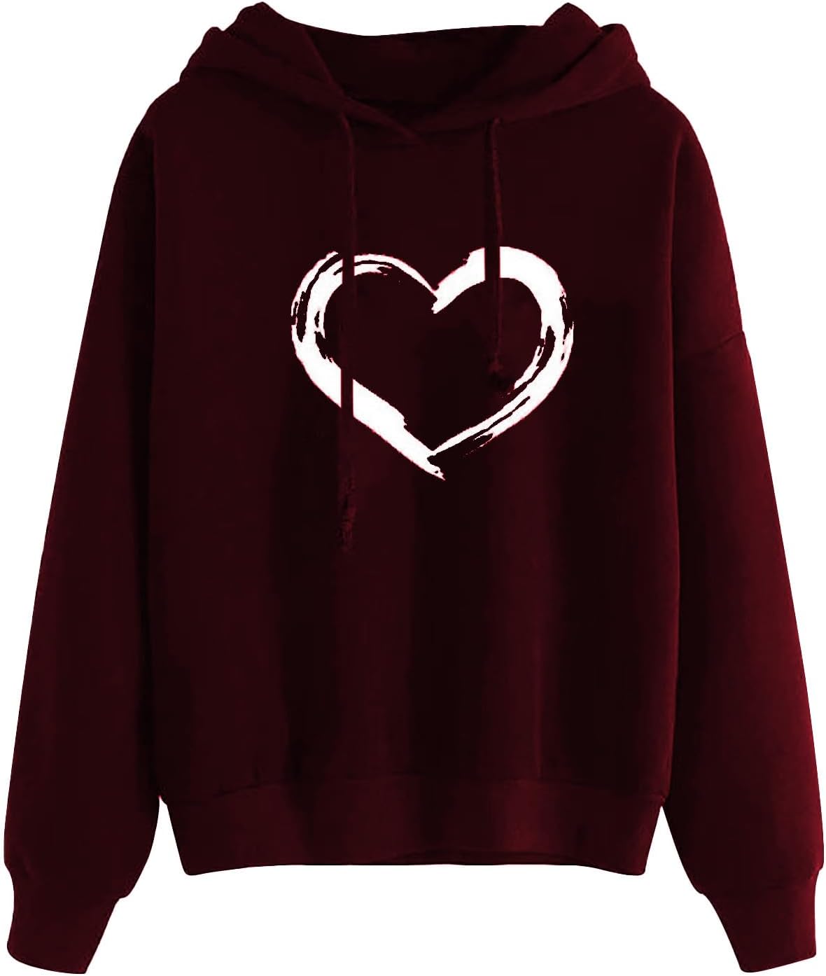 Sudaderas Con Capucha Para Mujer, Con Estampado Gráfico De Corazón