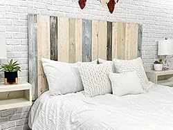 Floating wood headboard 