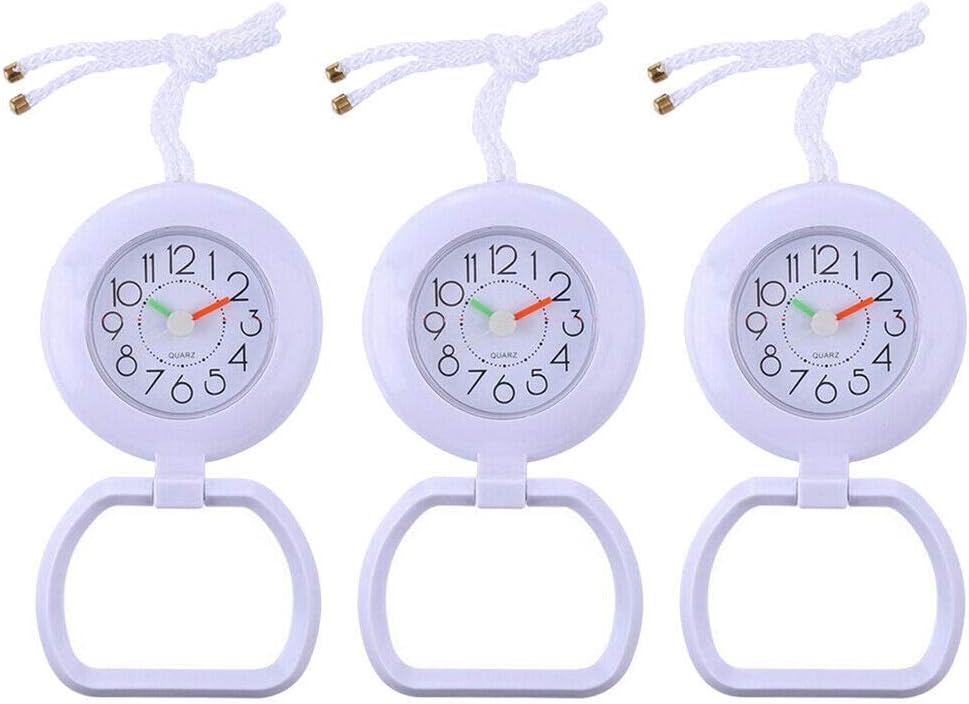 Clocks 3X Bathroom Shower Clock Waterproof Desk Clock Wall Clock Quartz Clock White