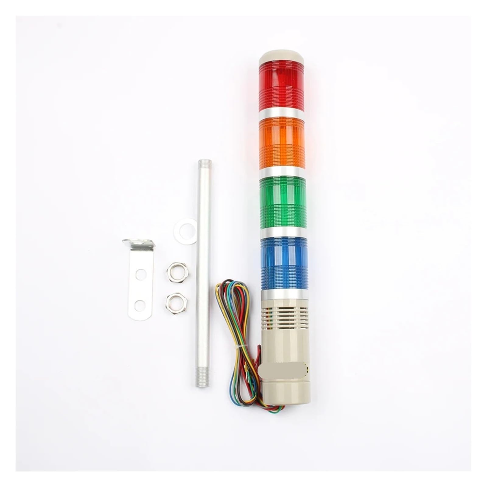 Lampy LED 12 V 24 V 110 V 220 V bateria bezpieczeństwa przemysłowa lampa błyskowa wieża sygnał ostrzegawczy LTA-505 czerwony zielony żółty niebieski (12 V stałe światło)