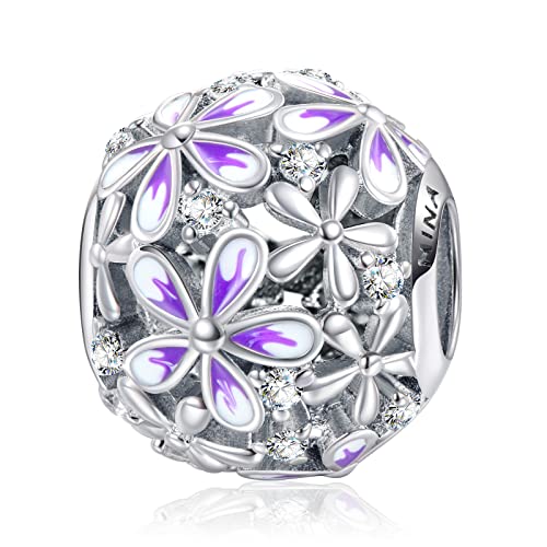 NINAQUEEN Encanto Para Pandora Magnolia Colgante Regalo de Un Regalo de Cumpleaños 925 Silver Antibacterian con Embalaje de Caja Joyería regalo del dia de la madre Cover