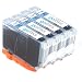 Produktbild Go Inks Tintenpatronen, für Canon CLI-8PC kompatibel, kein Originalprodukt, Cyan, 4 Stück