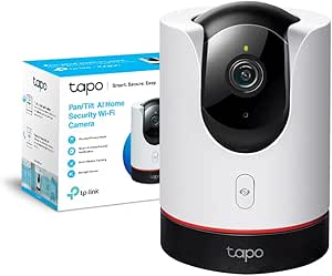 Tapo C225 Indoor WiFi Camera Home Security Pan/Tilt AI, 2K QHD, Surveillance, Night Vision, Motion Detection, Starlight Sensor, Compatible with Alexa asin的图片