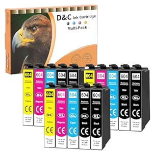 D&C 604XL Druckerpatronen Multipack kompatibel mit Epson 604 XL Patronen für Expression Home XP-3200 XP-2205 XP-3205 XP-2200 XP-4200 XP-4205, Workforce WF-2910 WF-2930 WF-2935 WF-2950 (15er-Pack)
