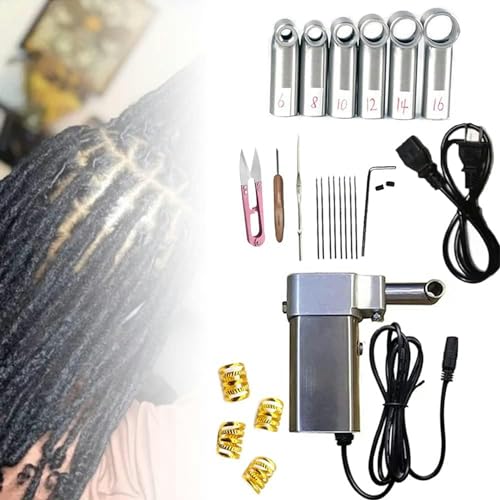 Outil dreadlock de braiding électrique et kit twisting cheveux avec 6 têtes machine - 2