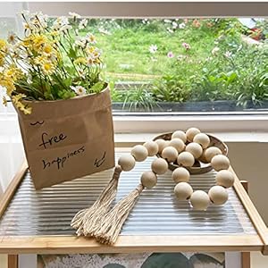 Omishe50longlargewoodbeadgarlandwith16diameterwoodenbeadsandtasselsrusticfarmhousecountrywoodbeadsgarlandforhometieredtraydecordecorativebeadswithtasselsnaturalbeige Urban Country Home Decor Omishe 50 long large wood bead garland with 16 diameter wooden beads and tassels rustic farmhouse country wood beads garland for home tiered tray decor decorative beads with tassels natural beige urban country home decor