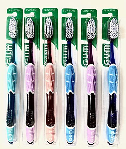 GUM 524 Technique Deep Clean Toothbrush - Full Soft Head (6 Pack) by Sunstar
