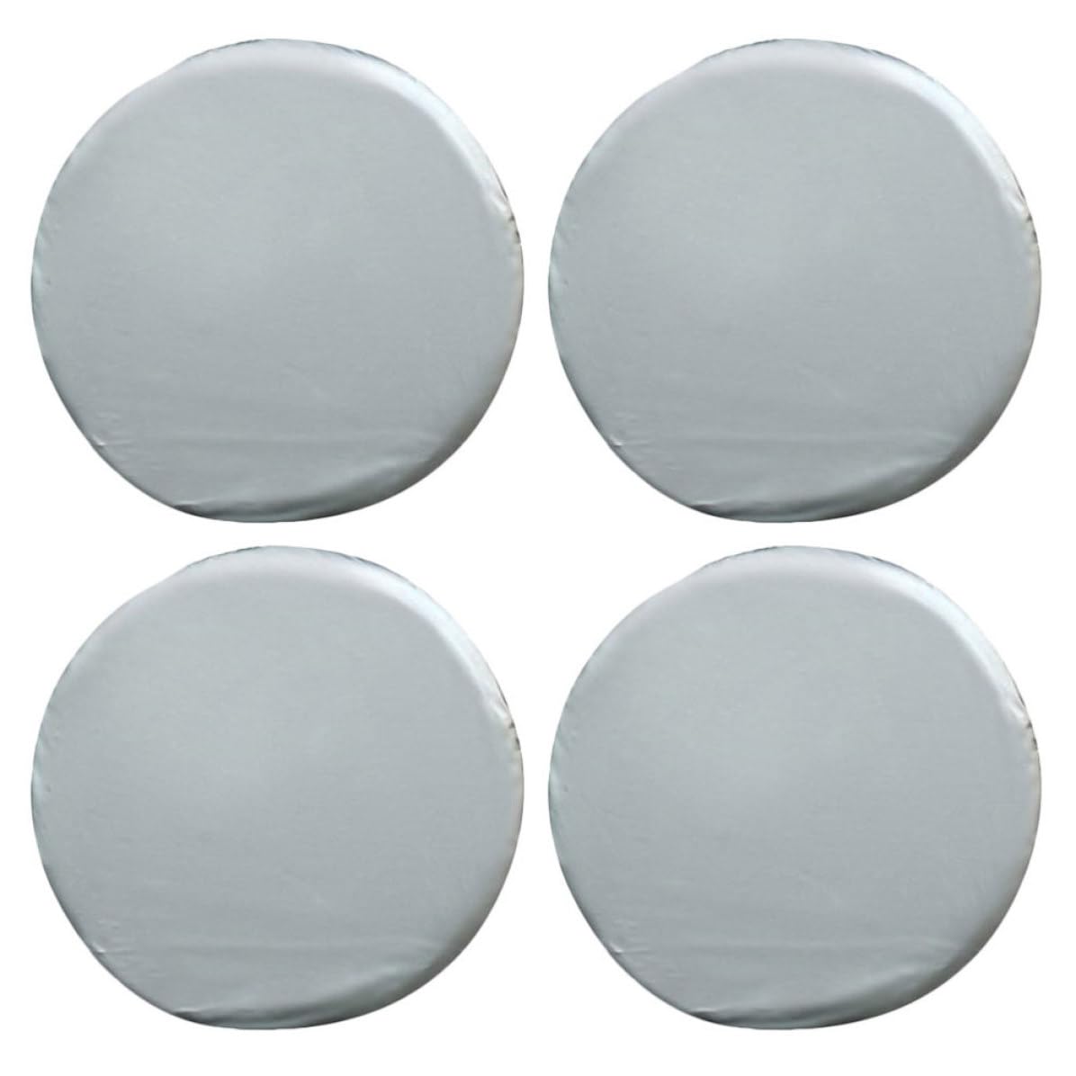 NUOBESTY Cubierta para neumáticos de Repuesto 4 Piezas en Tela Oxford Impermeable Color Plata, protección Solar, para Uso en garajes y caravanas