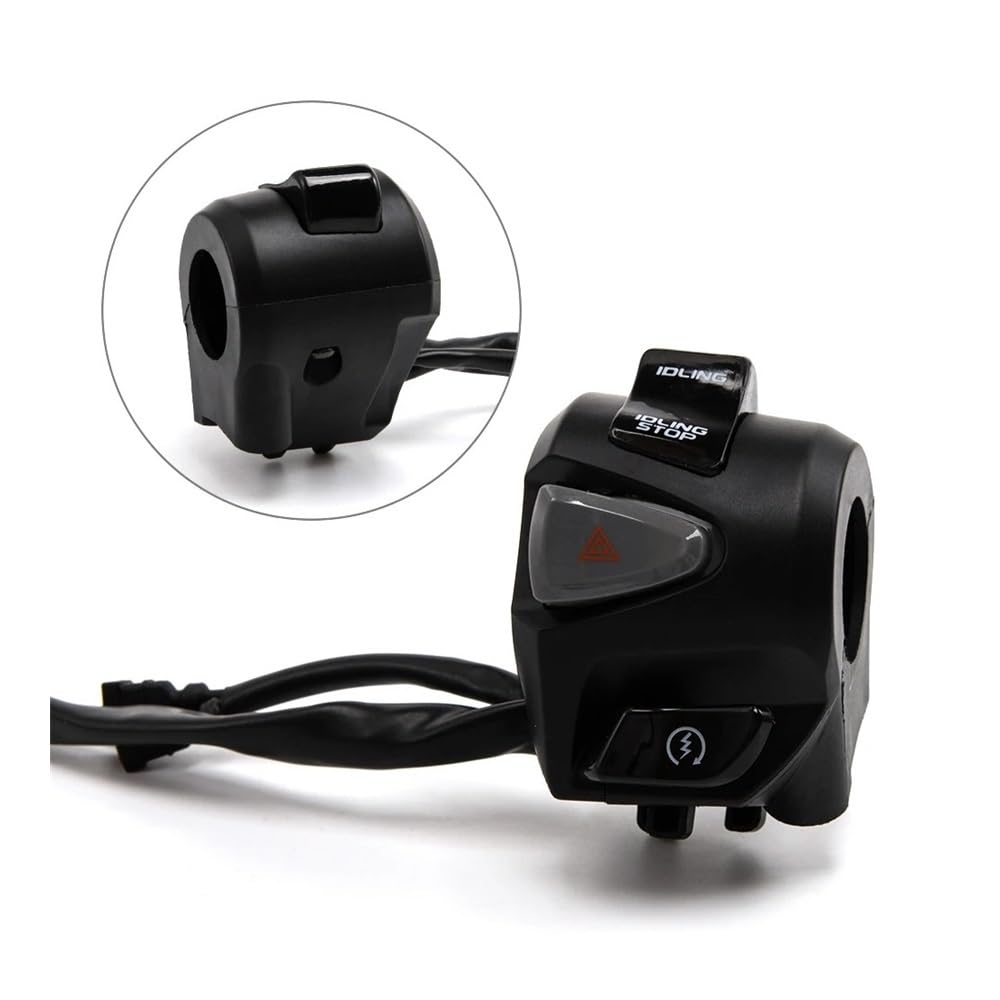 Pulsante interruttore manubri Interruttore Manubrio Universale Per Moto Da 7/8" 22 Mm, Clacson, Indicatori Di Direzione, Fari, Avviamento, Pulsante Controllo Del Controller