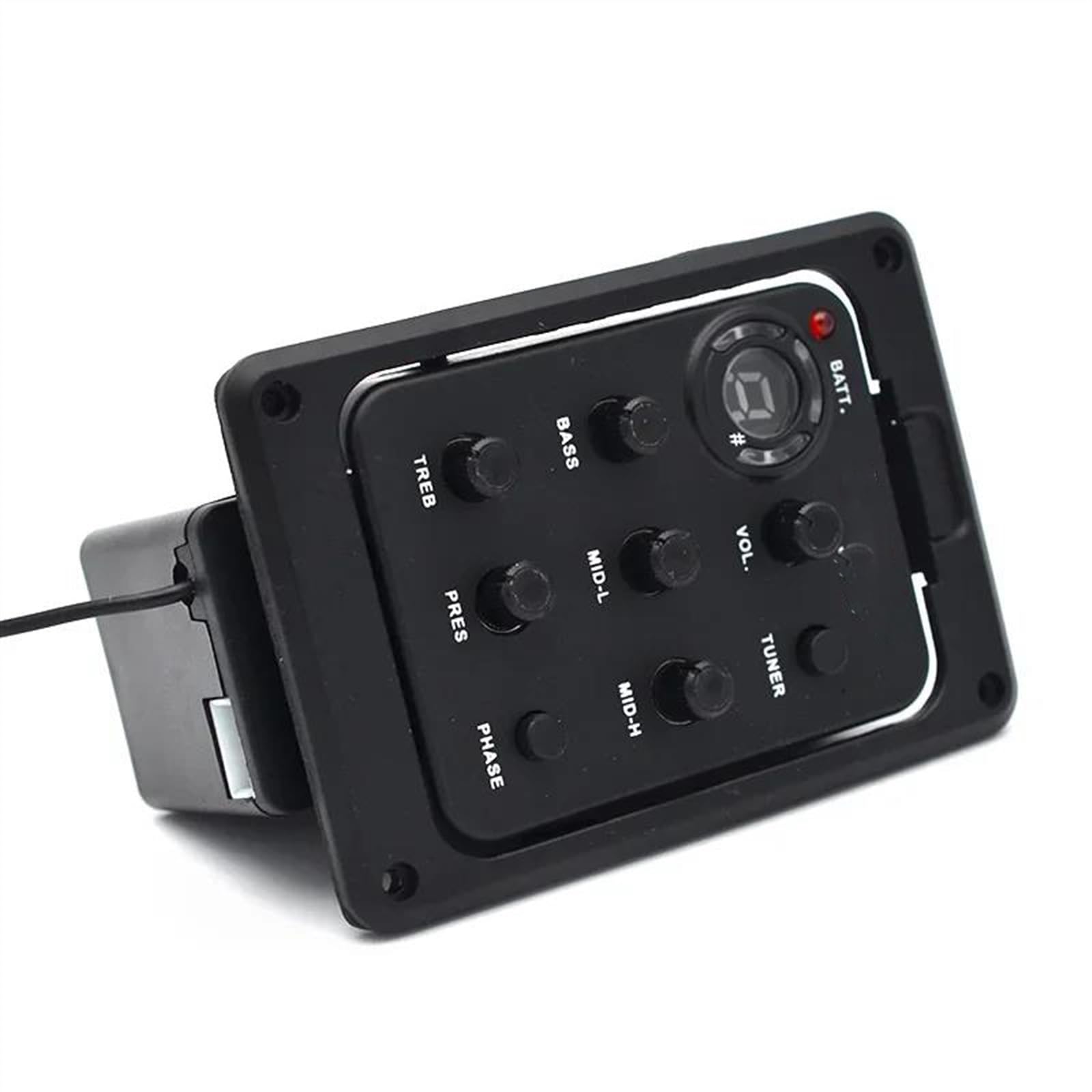 10 Pezzi Preamplificatore EQ A 5 Bande Con Accordatore Pickup Per Chitarra Acustica Con Soft Piezo Nero Pezzi di ricambio per pickup per chitarra acustica