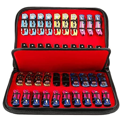 Pocket Knife Storage Case, Folding Knife Pouch Carrier Holder, Small Knife Carrying Cases With 40 Slots, Versatile Knife Bag For Collecting urvival Pocket Knife, Tactical, Outdoor, EDC Mini Knife