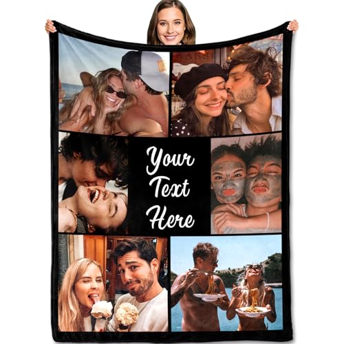 Yofair Ships Next Day, Custom Blanket with Picture Wedding Anniversary Valentines Day Gifts for Him