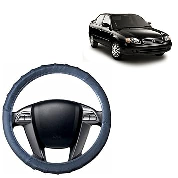RD Universal Car Chunnt Steering Wheel Cover Compatible for Compatible for Maruti Suzuki Old Baleno (Grey, Leatherite)