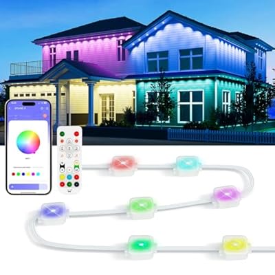 Permanent Outdoor Lights, 105ft Smart RGB with ...
