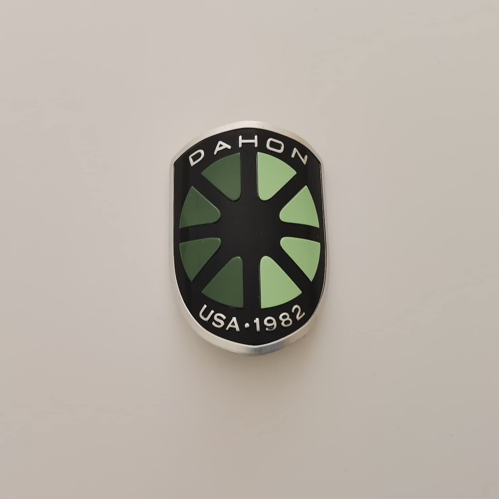 Gepinke Bike Badge Soft Aluminum Alloy Decals Stickers for MTB BMX Folding Bicycle Front Frame Cycling Accessories Emblem Tube DIY (Da-hon.(Green))