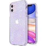 JJGoo Compatible with iPhone 11 Case, Clear Glitter Sparkle Bling Anti-Scratch Shockproof Protective Flexible Phone Cases Cute Slim Thin Cover for Women Girls (6.1 inch) 2019