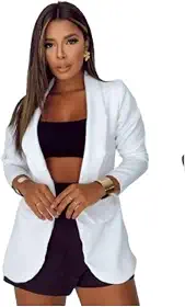 Blazer Feminino Alfaiataria Gola Cumprida R110