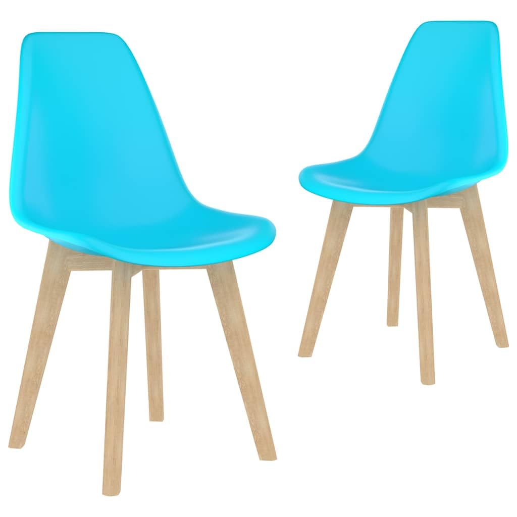 Skandi - Set di 2 sedie da pranzo in polipropilene e legno di