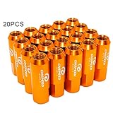 100% nagelneu. 20er Set 60mm M14 * 1.5 Radmuttern Neue 20PCS Racing Lug Radmuttern Schraube Aluminiumlegierung Radmutter M14X1.5 - Gold