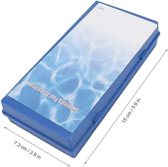 2-in-1 Swimming Pool Water Test Kit, Chlorine and pH Level Testing Set, Blue Storage Case