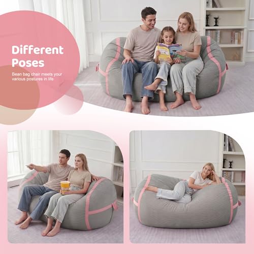 Image of 4FT Bean Bag Chair 4'Big Bean Bag Chairs with Adults, Large Beanbag Chair