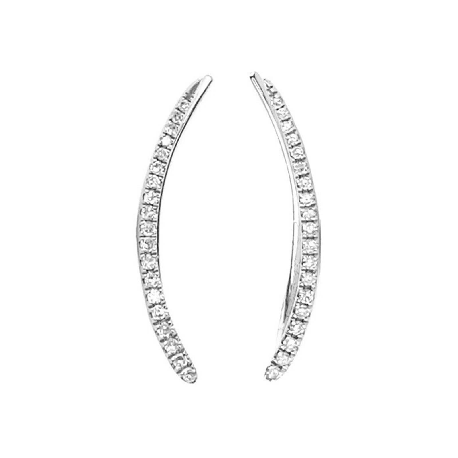 Zircone blanche boucles d'oreilles argent 925 : le cadeau idéal