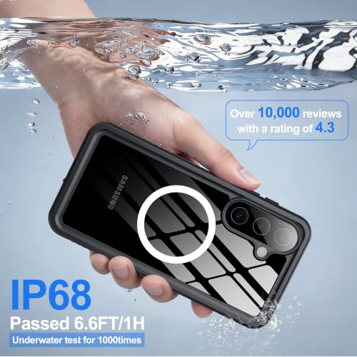 Image of ANTSHARE for Samsung Galaxy S26 FE Case IP68 Waterproof, Black /Clear