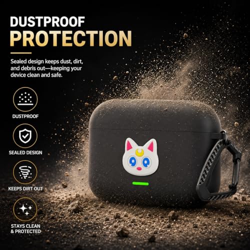 Image of Anvique Silicone Case Cover for Realme Buds T500 Pro, Shockproof Protective Earbuds Cover with Keychain Hook, Anti-Scratch Soft Silicone Skin, Full Body Protection Case (CuteEye)
