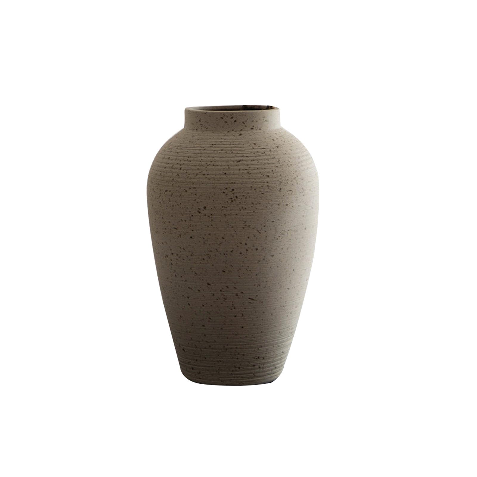 Countertop White Vase, Simple Ceramic Vase, Ornament for Living Room, Bedroom, Study Room, Ancient Shelf, Entrance Hall, Floor， Round(Size:28 * 28 * 38CM,Color:White B)