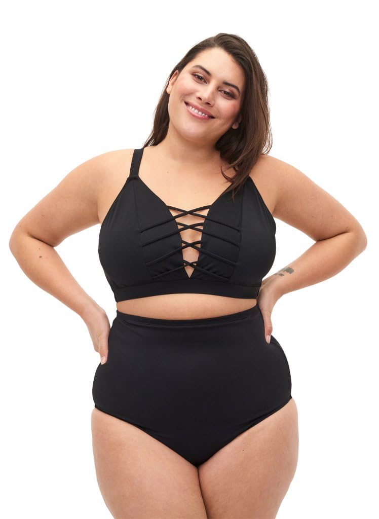 Zizzi Swim by Damen Große Größen Bikini Hose Hohe Taille Gr