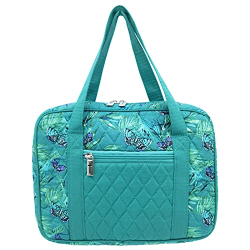 Housse de Bible matelassée DIWI grand format vert papillon
