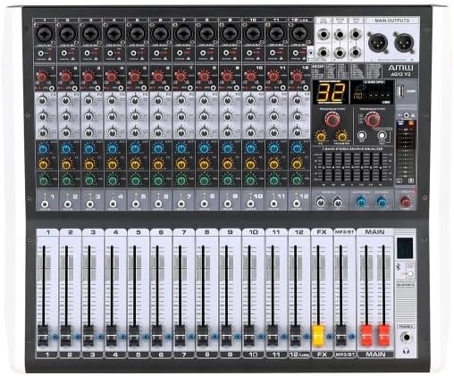 Mesa de Som Profissional AG12 v2, 12 Canais, AMW