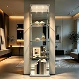Vitrina de cristal moderna, 4 capas de espejo LED)