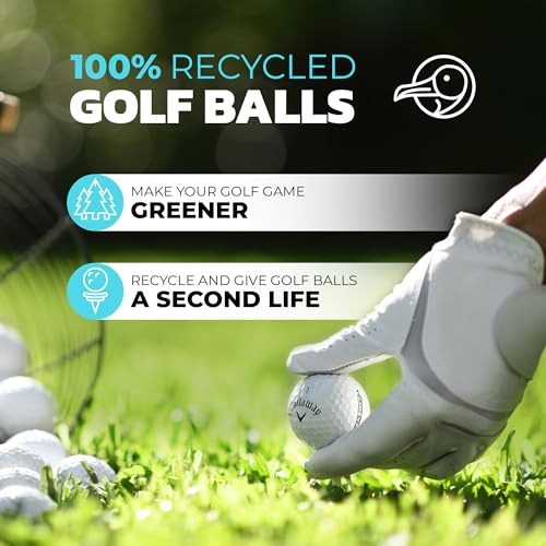 ZUSSET 100% Recycled Golf Balls - Handpicked & Assorted HIT AWAY Used Golf Ball Bag - Ready to Play - Ideal for Driving Range Practice & Course Training (200)