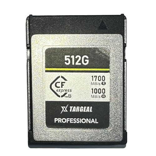 TARGEAL �Z�L���A�f�W�^���������[�J�[�h CFexpress Type B Canon�ANikon�APanasonic�AFuji�ADJI�ARED�APhase One�ɑΉ� - ����CFexpress Type B 2.0�J�[�h - �ő�1000MB/